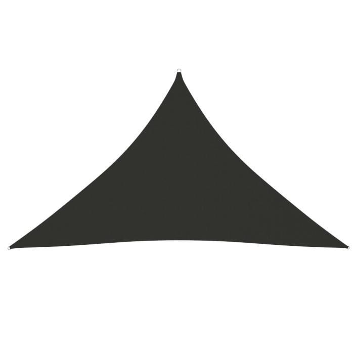 Vidaxl Voile de parasol tissu oxford triangulaire Gris - vue 2