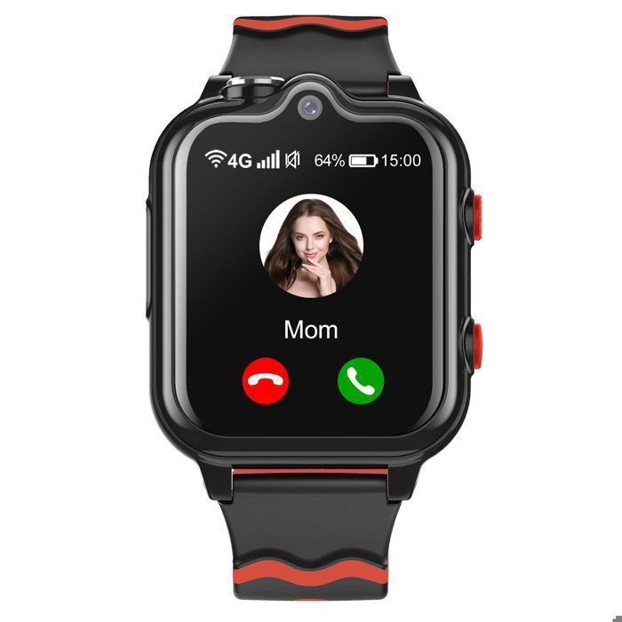 Montre Connectée Enfant 4G Montre GPS Enfant avec Appel Chat Vocal et Vidéo Alarme SOS 2 Caméras Mode Classe