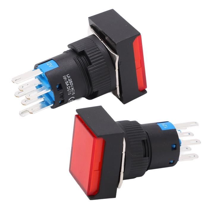 Interrupteur à Bouton Poussoir Blanc Pour Réfrigérateur - Marque Daier, Réf. RBS-39C