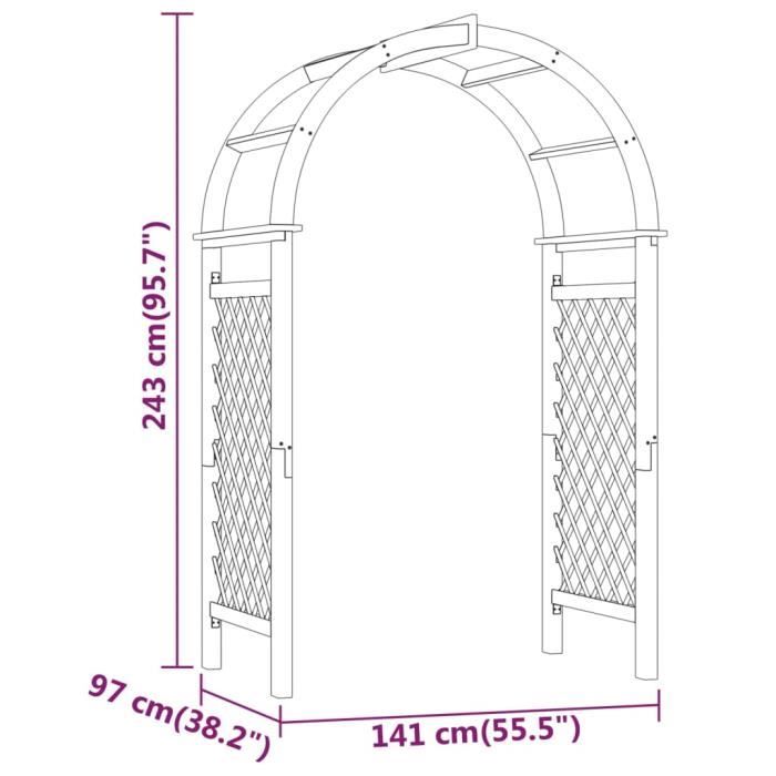 Pergola Bambou Naturel 170x170x220 Cm - Arche Jardin Robuste Pour Plantes Grimpantes & Coin Salon Extérieur