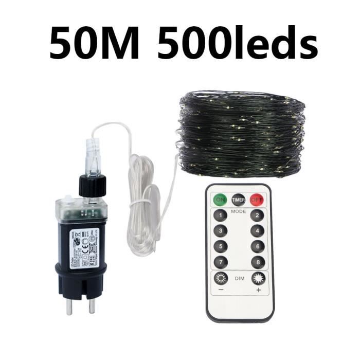 Rideau Lumineux Noel Exterieur - 5M 216 Led Guirlande Lumineuse Électrique Avec Télécommande, 8 Modes D'Éclairage, Ip44 Étanc[N320] - Maison