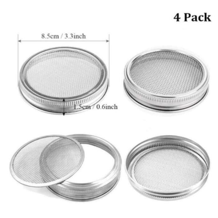 Jardinière,Pot de germination avec couvercle en acier inoxydable,pot Jardinière,Pot de germination avec couvercle en acier inoxydable,pot