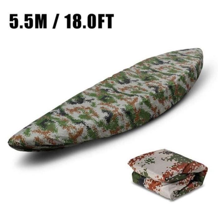 Housse Imperméable Canoë Kayak 5.5m - Protection UV 50+ & Fermeture Éclair Étanche - Avec Sac De Rangement - 6