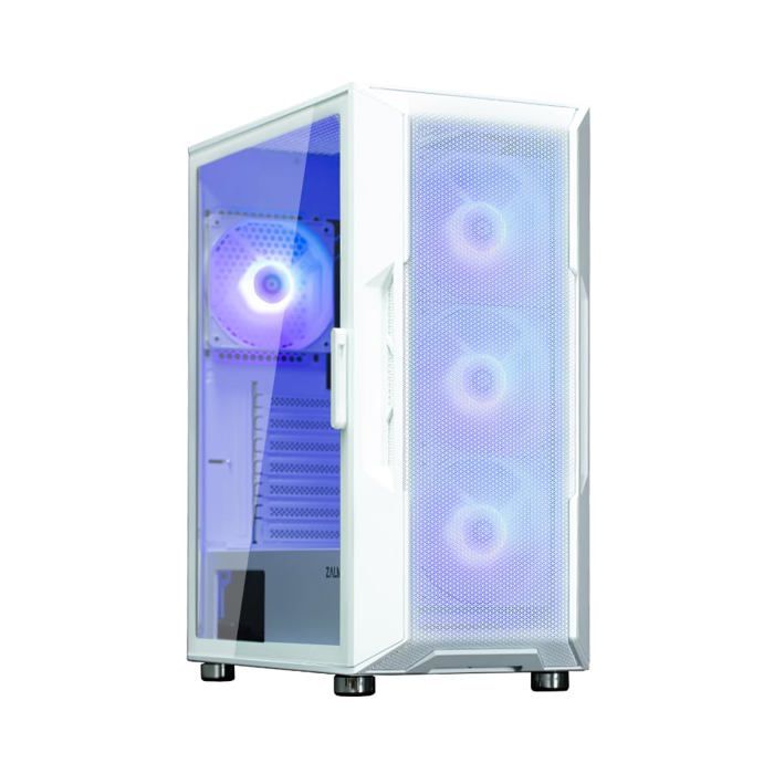 Boitier PC - ZALMAN - I3 Neo ARGB - Blanc - Panneau vitré - Ventilateurs 120 mm