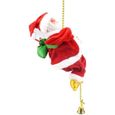 Père Noël électrique Grimpeur avec Musique, Père Noël Peluche Poupée Decoration Santa Claus Doll Figurine Noel Deco La Créativité-1