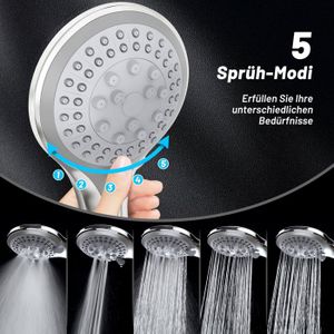Pommeau De Douche Ecogam ECOD7 – 6,2 L/min – Réglable 3 Jets – Chromé (neuf, Sans Blister)