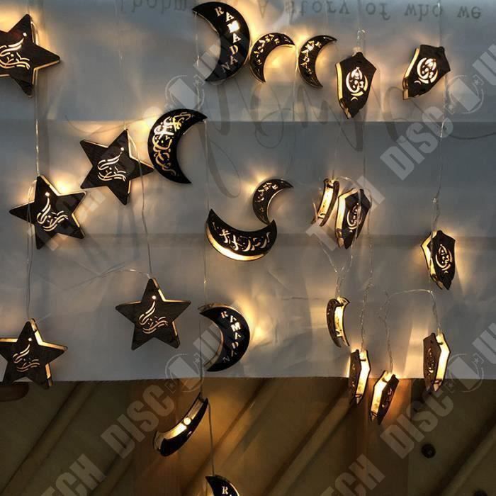 EID Ramadan Mubarak motif Décoration LED lumineuse étoile de lune - Chine  ÉTOILE lumineuse À DEL, motif de Ramadan décoratif