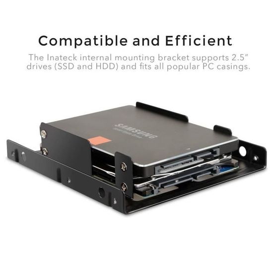Kit de montage SSD Crucial 2,5" à 3,5" et support d'adaptateur SSD