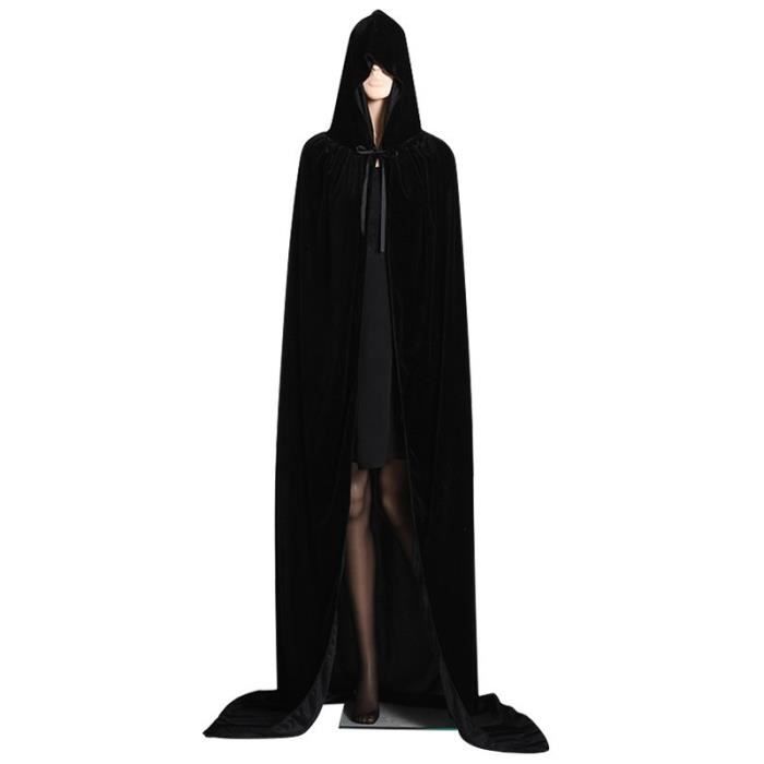 Cape Velours Longue Labellevie Adulte - Déguisement Vampire, Sorcier, Halloween (Vert, XL)