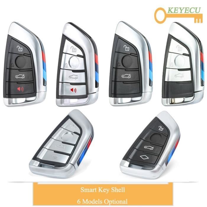 Coque clé,KEYECU coque pour clé télécommande intelligente, Style couteau,  pour voiture BMW X5, X6, F15, X6, F16, G30 - Type Rouge