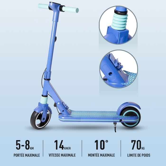 Trottinette électrique - DIOCHE - S32449 - 120 W - 12 Km/h - Avec Selle Et LED - Achat / Vente