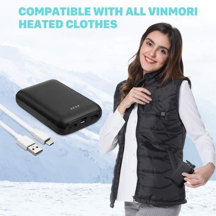 SURENHAP - Gilet chauffant électrique hiver USB - Veste chauffante  thermique unisexe - Rithok -596565 Noir - Cdiscount Prêt-à-Porter