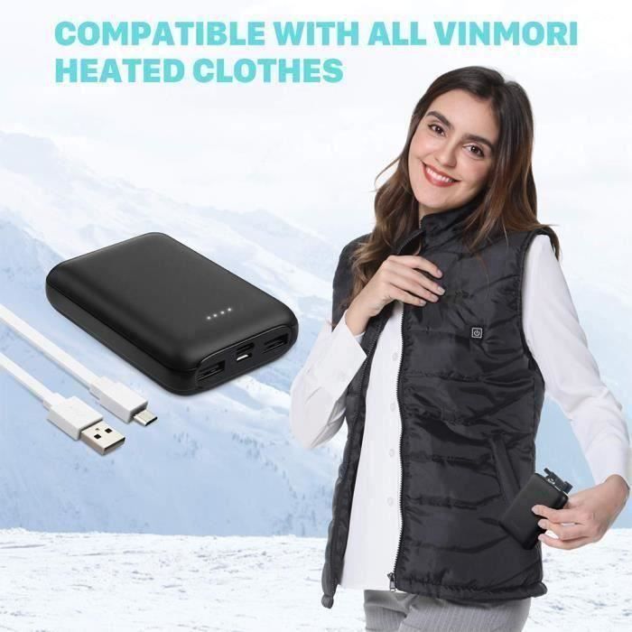 Mini USB Batterie Externe pour Gilet Chauffant Veste Chauffante 5V 2A Power  Bank