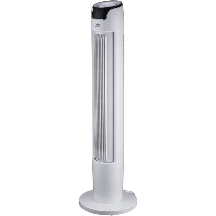 Beko - BEKO Ventilateur colonne - 45 W - 3 niveaux de vitesse - Silencieux  - Minuteur - Ecran LCD - Télécommande - Ventilateur - Rue du Commerce