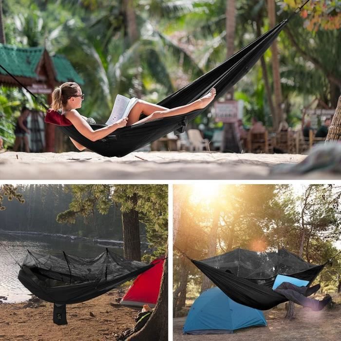 Hamac D'extérieur Avec Moustiquaire GEERTOP - Pour Jardin, Camping, Voyage - Protection Contre Les Insectes, Confortable