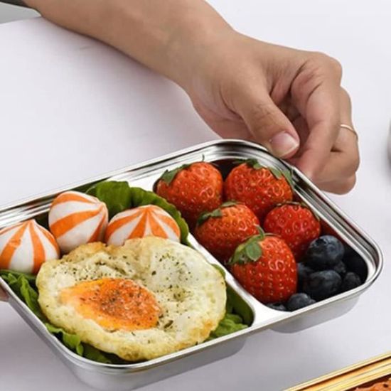 Assiette De Nourriture En Forme De Panda, Vaisselle En Acier Inoxydable 304 Pour Assiette De Nourriture Pour Enfants Pour L'école Maternelle à La Maison