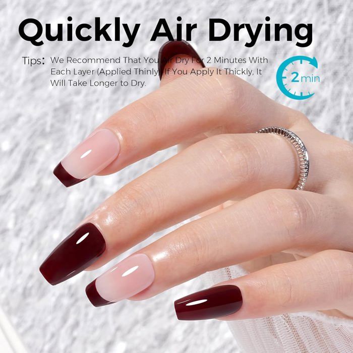 Verhéritage à Ongles Longue Durée à Séchage Rapide à L'air, Vernis à Ongles 12ml