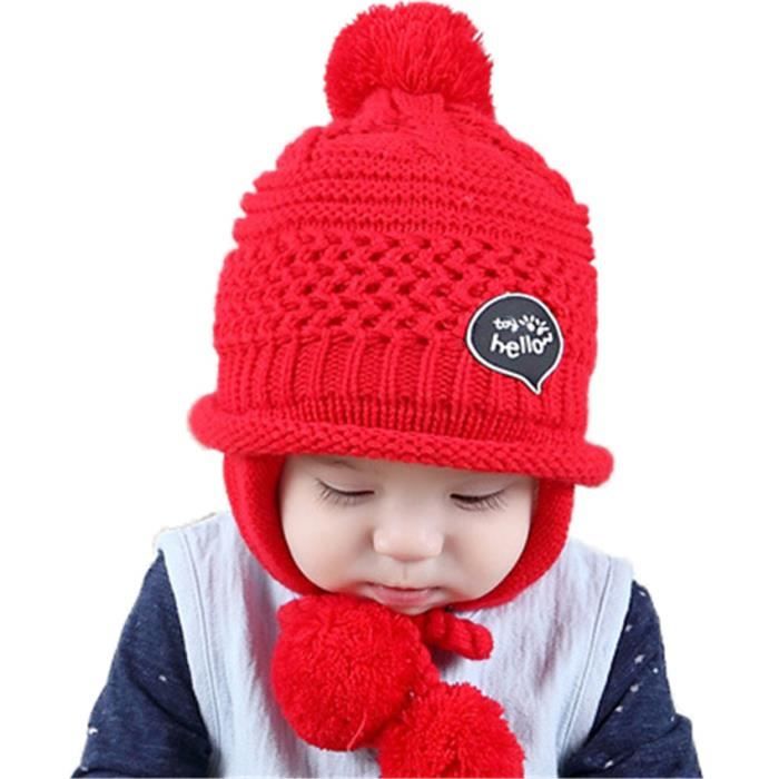 Chapeau d'hiver pour bébé, 4 couleurs, bonnet pour bébé, garçon et fille,  bonnet pilote, avec cache-oreilles