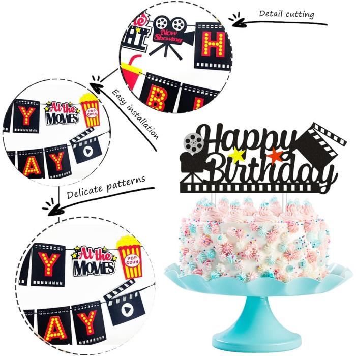 Super Mario Set Décoration Anniversaire – Bannière Happy Birthday, 11 Décos Gâteau, 24 Ballons 30,5 Cm, Latex, Cadeau Enfant