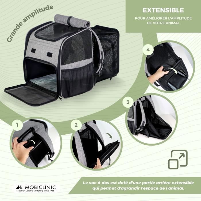 Grand Sac De Transport Pour Chat/chien - Sac à Dos Confortable, Pliable, Grande Capacité, Pour Animaux De Petite/moyenne Taille