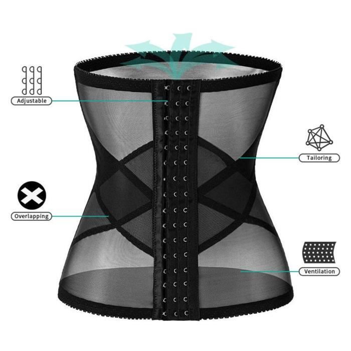 LIANGTUOHAI Corset Bustier Femme Noir Dentelle - Serre-Taille, Push-Up - Pour Mariage, Soirée