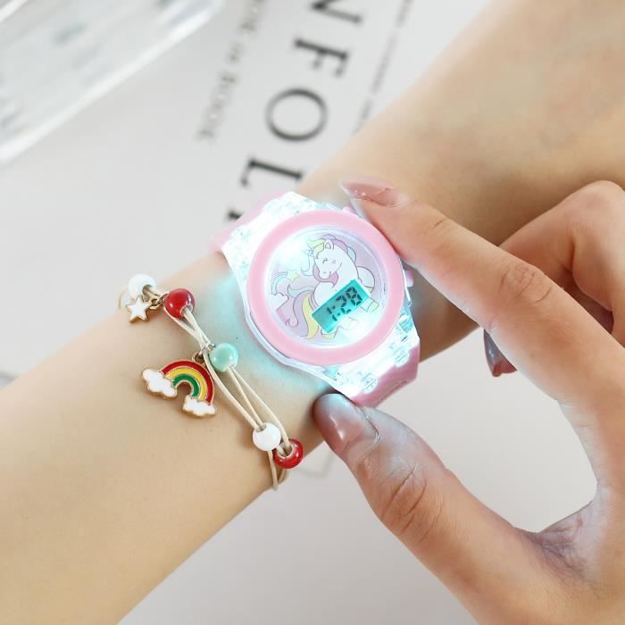 Cdiscount Bracelet Montre Enfant SHARPHY Coffret Montre Enfant Fille  Bracelet Arc-en-ciel
