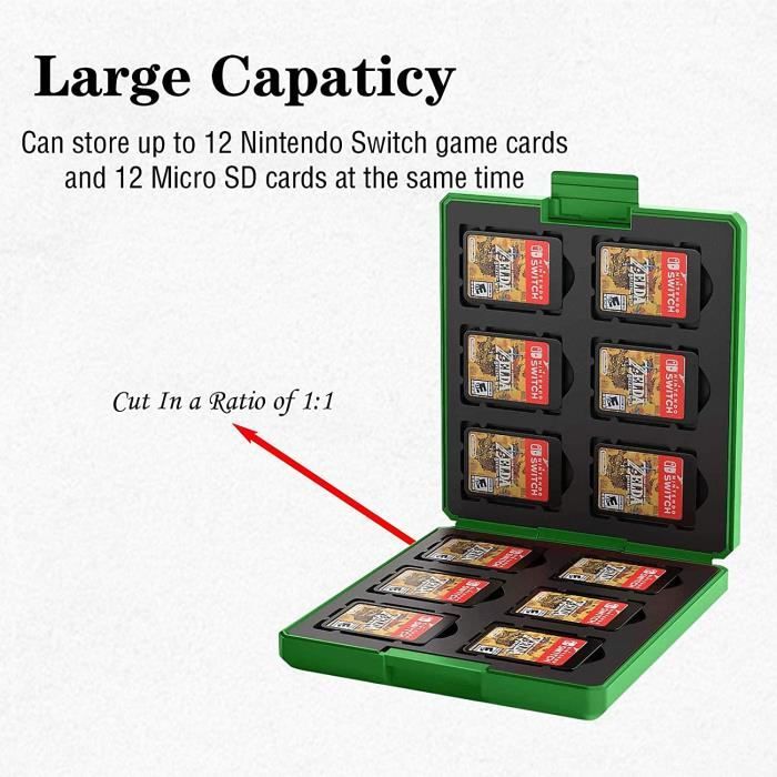 Étui Boîte de Carte Mémoire pour 12 Cartes Nintendo Switch 12 micro SD BK -  Cdiscount Appareil Photo