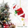Père Noël électrique Grimpeur avec Musique, Père Noël Peluche Poupée Decoration Santa Claus Doll Figurine Noel Deco La Créativité-3