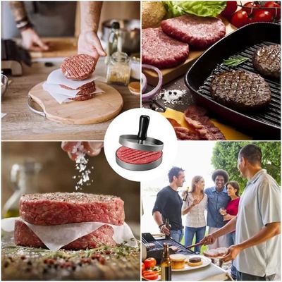 Presse à Hamburger Antiadhésive En Alliage Aluminium - Pour Steaks Hachés Parfaits, Facile à Nettoyer - 4