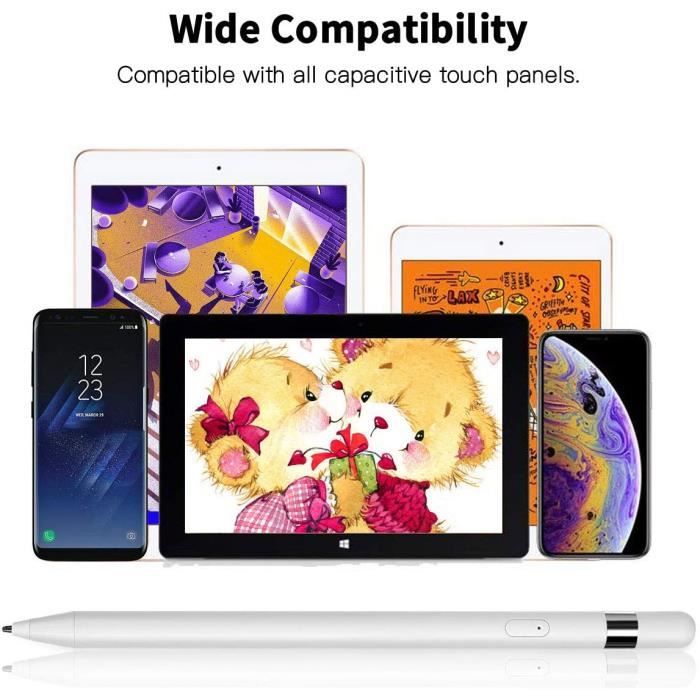 Stylet Numérique Ultra Fine Avec Capuchon - Stylo Capacitif Rechargeable  Pour Apple Ipad/Iphone/Ipad Pro - Blanc - Cdiscount Téléphonie