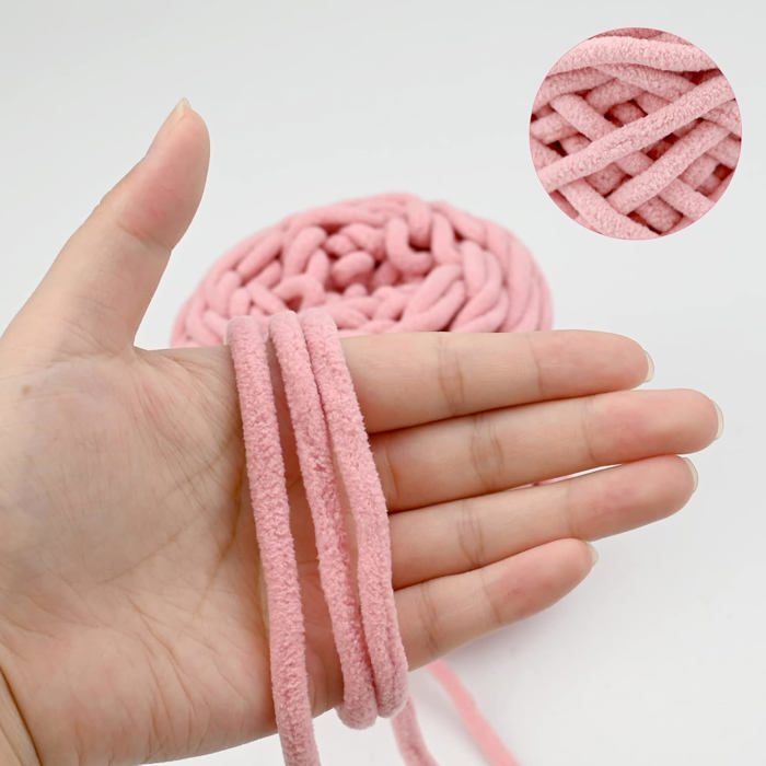 Lot De 5 Pelotes De Laine Rose - 100g Chacune - Acrylique - Pour Tricot Et Crochet