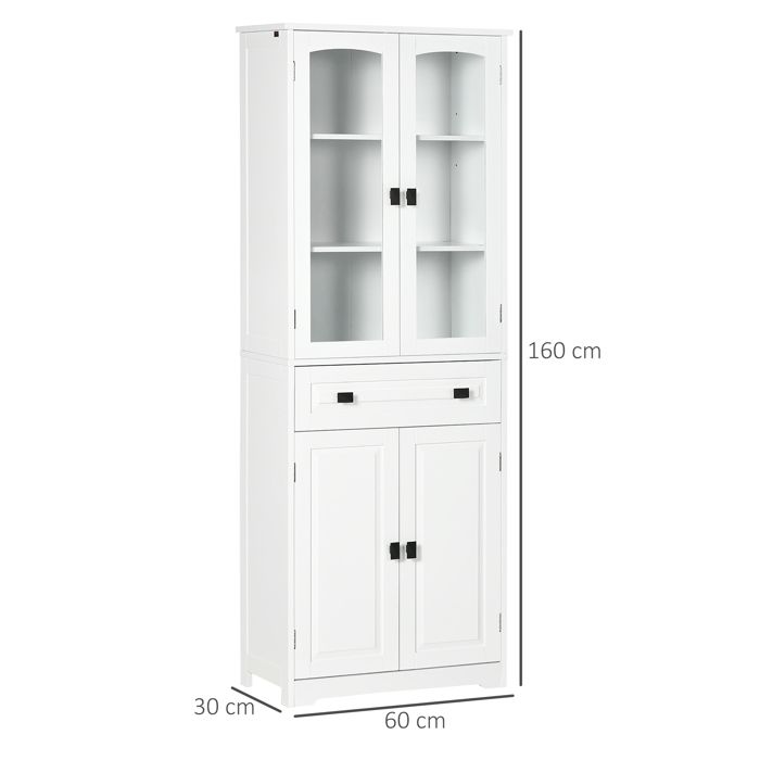 Armoire De Cuisine Suspendue Pliable VCM - 60cm De Large, Blanc, Pour Montage Mural