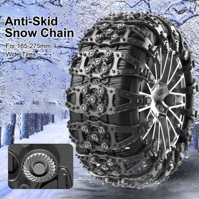 8pcs CHAINE NEIGE, 165 à 275 mm chaînes à pneus d