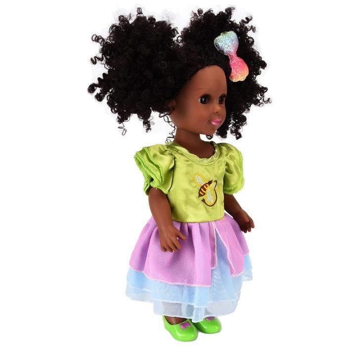 Jolie poupée africaine noire de 14 pouces 35Cm silicone pour enfants, Jouet  fille, Adulte, Poupée Afro américaine, Cadeau - Cdiscount Jeux - Jouets