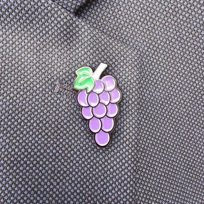 Broche Bijou Grappe De Raisin Violet En Acier Inoxydable - Neuf Avec étiquettes
