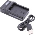 vhbw Chargeur USB de batterie compatible avec Panasonic Lumix DMC-FZ7, DMC-FZ8, DMC-FZ18, DMC-FZ28 batterie appareil photo digital,-0