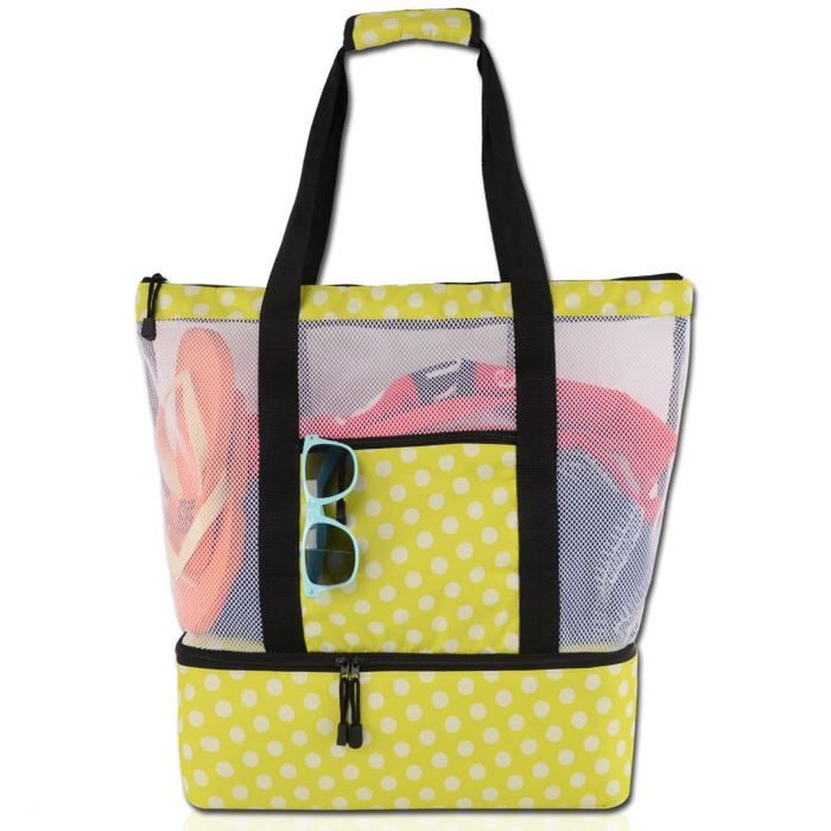 sac de plage jaune