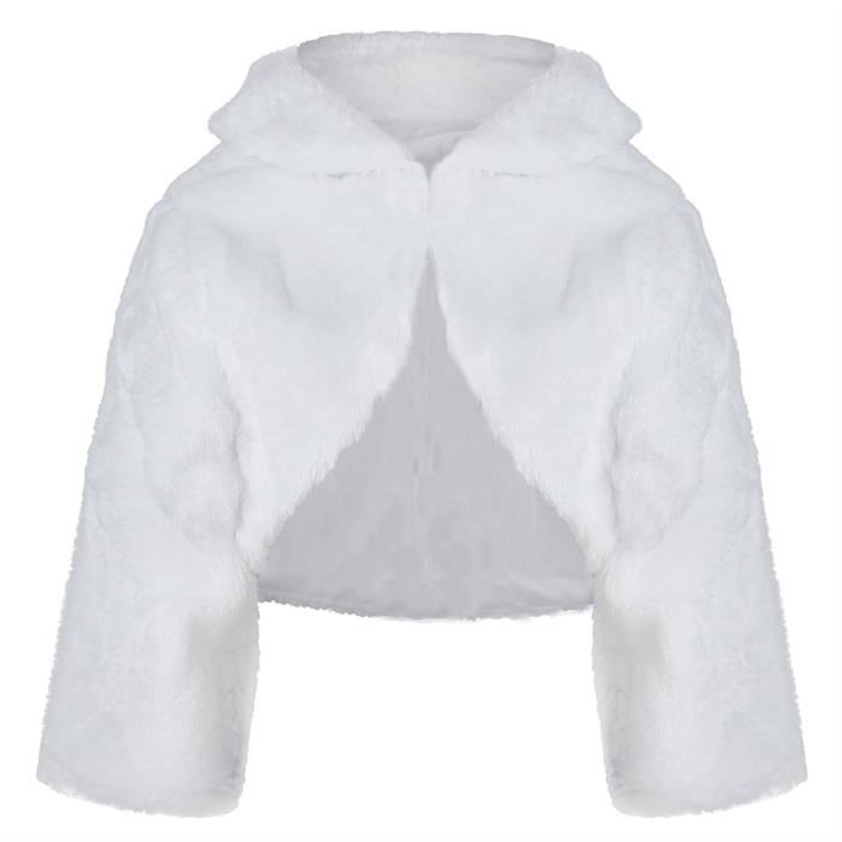 IEFIEL Boléro Fille Enfant Étole Veste Boléro de Demoiselle d/'honneur Manche Longue Boléro de Baptême 1-10 Ans
