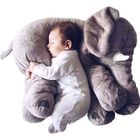 BRAND Éléphant Doux Jouets Animaux Oreiller Farcis en Peluche Bébé Coussin Copains Coussin en Peluche Jouet pour Enfants (Gris, 60cm)