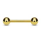 AUCUNE Piercing Langue Doré Or TREVIS Acier Chirurgical Inoxydable Anti Allergique Barbell LOVEPIERCING