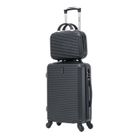 CELIMS FRANCE Valise Cabine 45x36x20cm EasyJet avec Vanity | Valise CELIMS Weekend | Valise Cabine Easyjet | Roues Amovibles | Cadenas | Noir