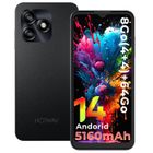 HOTWAV Note 15 Smartphone Pas Cher-Cadeaux Noël-6,6 Pouces HD+ 4+64Go 5160mAh 4G Android 14 Téléphone Portable -Noir