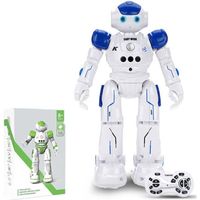 Jouets Robot Enfant , Programmable Robots de Contrôle à Distance, Rechargeable Intelligent Robot Toy kit avec RC, bleu