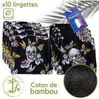 x10 Coton de bambou Ultra Doux écologique Lavable sain, Tampon Démaquillant Fibre de Bambou Lingette Tampons En Coton Made in