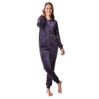RAIKOU Survêtement Femme Ensemble Velours Sportswear Tenue à  Capuche à Manches Longues+Pantalon Jogging Pyjama D'intérieur S-XL