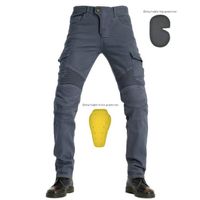 Pantalon de moto Homme Moto Jeans equipement de protection Pantalon d'equitation Pantalon de moto - Gris HBSTOER