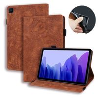 Étui pour tablette Samsung Galaxy Tab A7 10.4 2020 T500 Housse Avec porte-stylo et fente pour carte, support - Marron