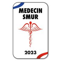 Autocollant Sticker - Vignette Caducée 2023 pour Pare Brise en Vitrophanie - V13 Medecin SMUR 