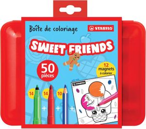 FEUTRES Boîte de coloriage Sweet Friends x 50 pièces : 28 