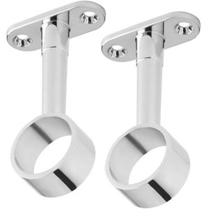 Supports De Tringle à Vêtements – Lot De 4 En Métal – Avec 8 Vis – Pour Placard, Dressing, Armoire – Universel